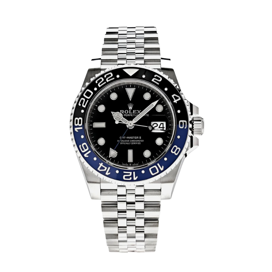 Gmt-master ii batman stainless black dial 40mm