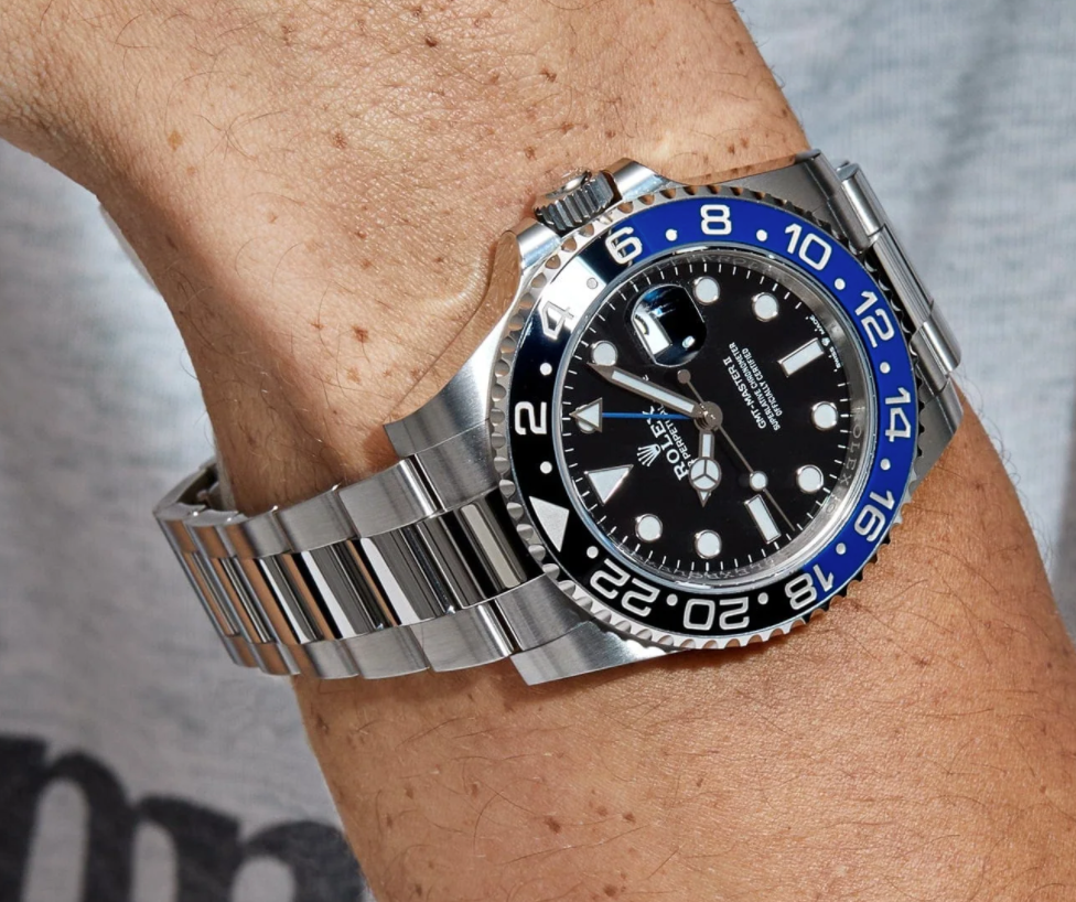 Gmt-master ii batman stainless black dial 40mm