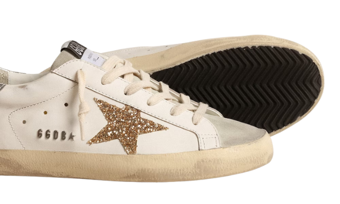 Star White Gray Gold Glitter