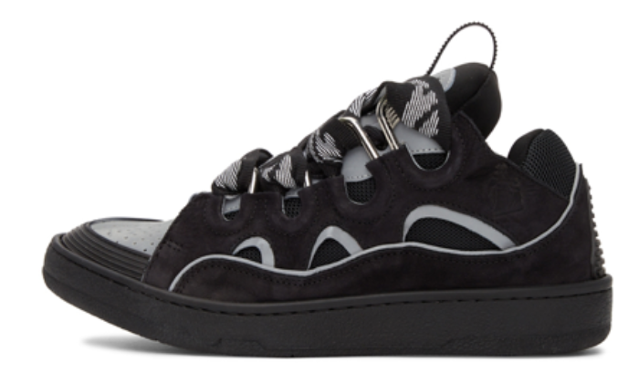 Curb Trainers Black Leather