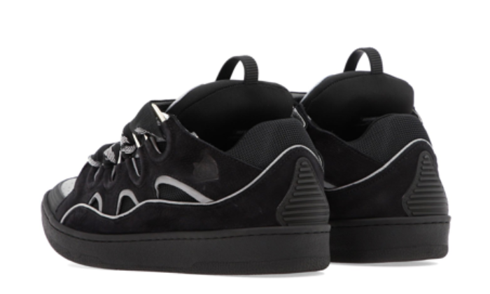 Curb Trainers Black Leather
