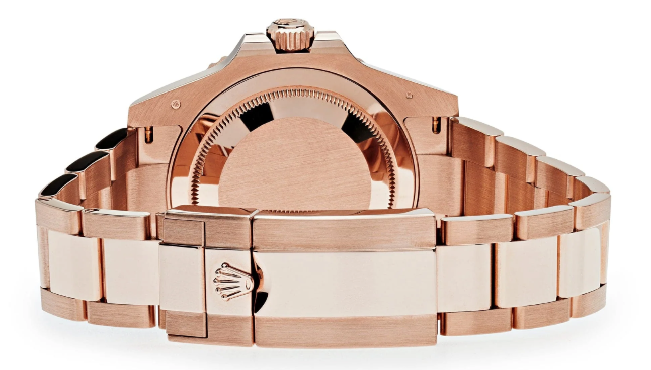 Gmt-master ii rose gold black dial 40mm