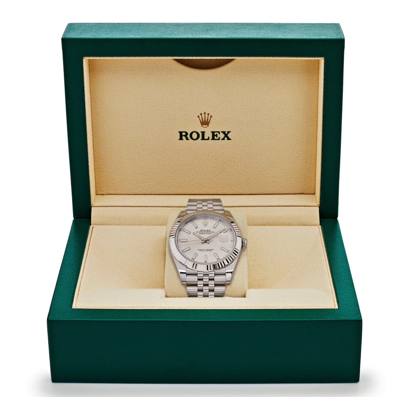 Date just steel silver dial 41mm