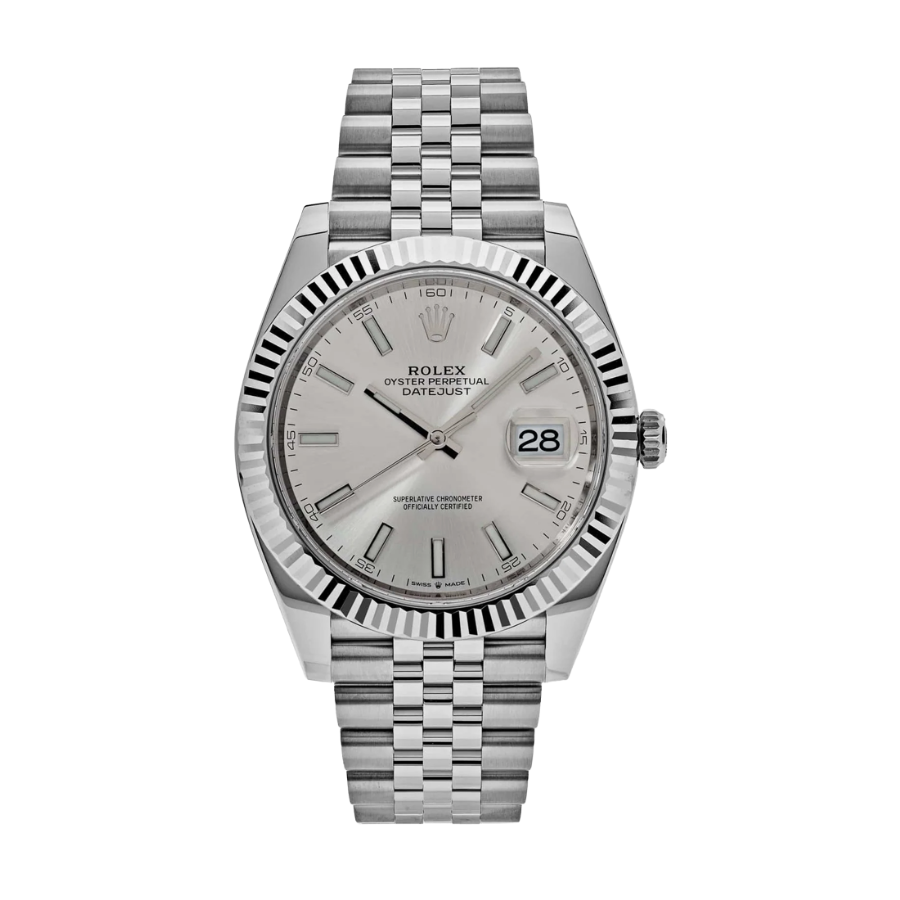 Date just steel silver dial 41mm