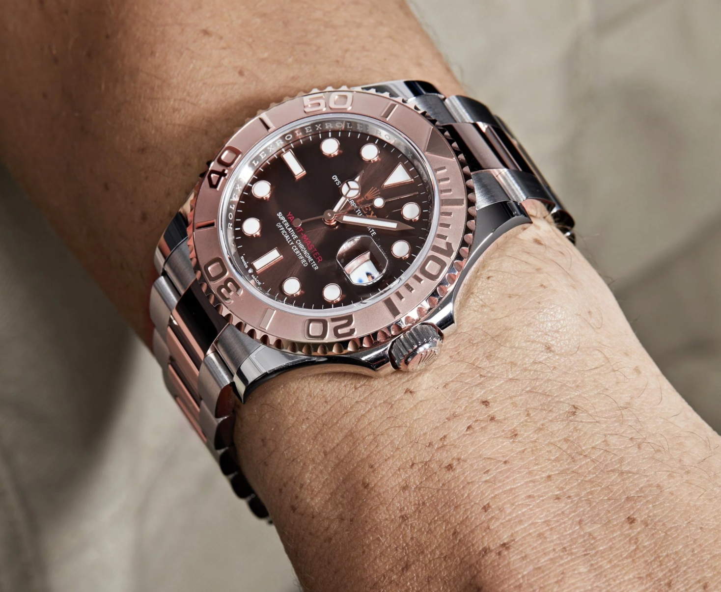 Yacht-rose gold brown dial 40mm