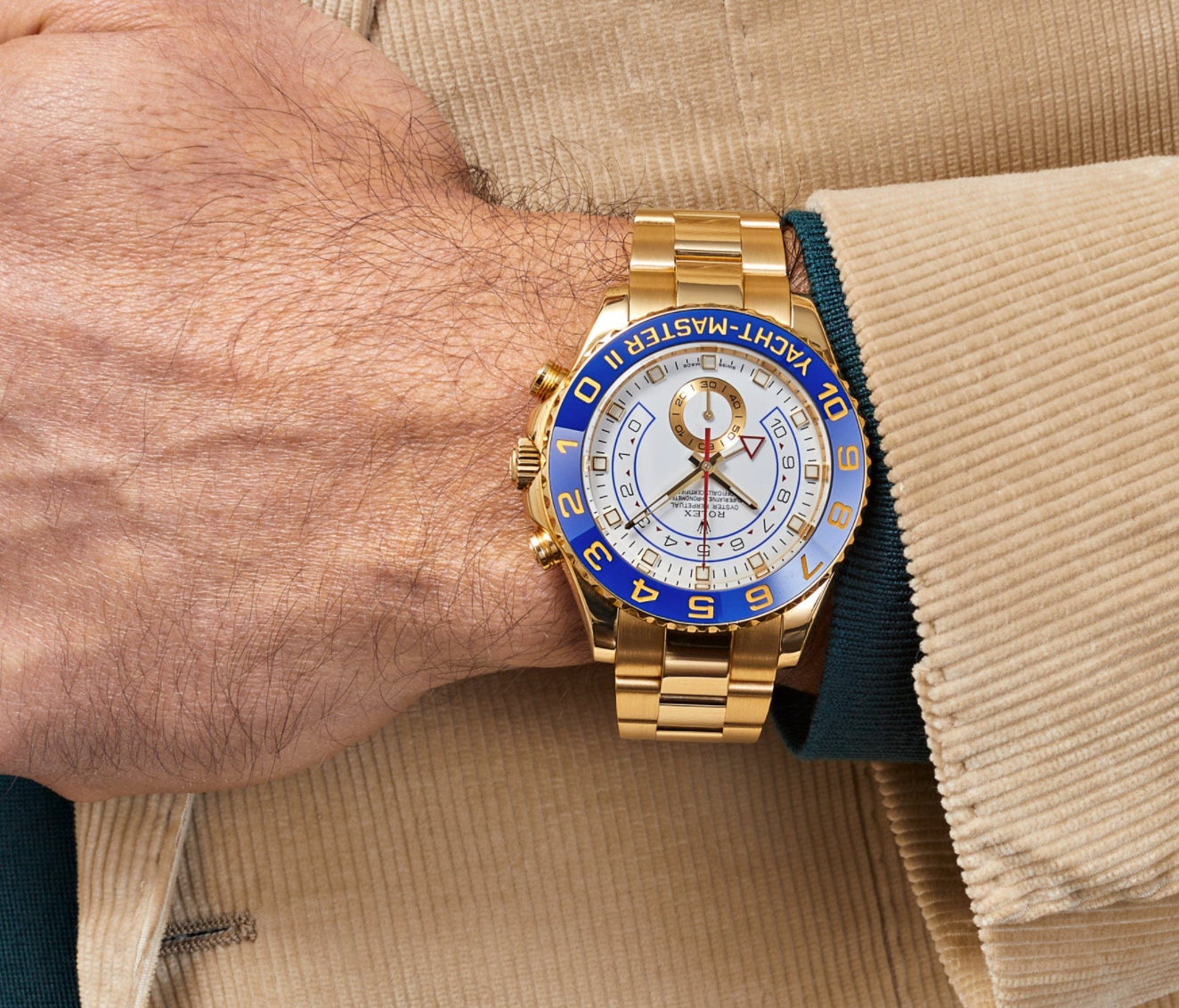 Yacht-master yellow gold white dial 44mm