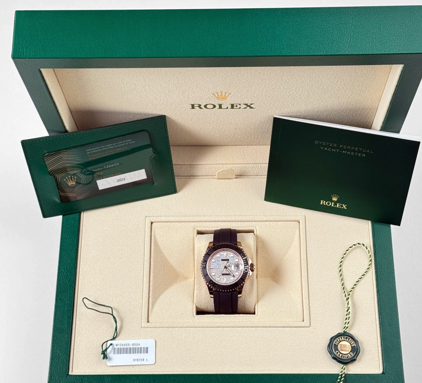 Yacht-master rose gold diamond dial 40mm