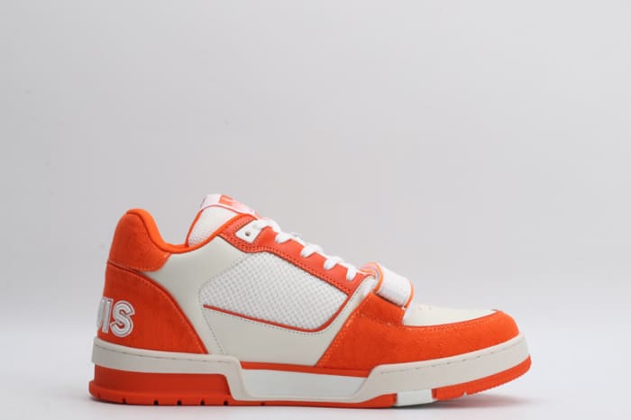 LV TRAINERS  MONOGRAM DENIM ORANGE