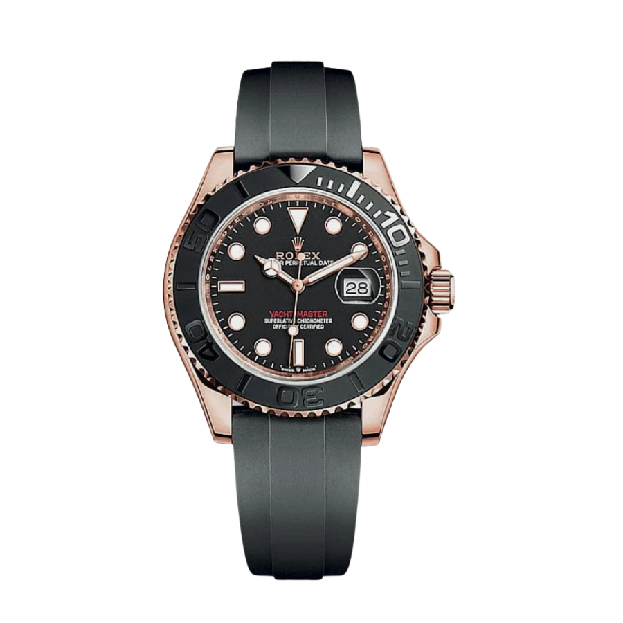 Yacht-master rose gold black dial 37mm