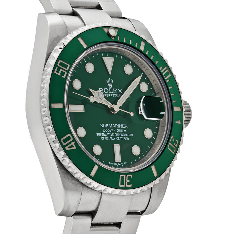 Rolex Submariner Date 116610LV 'Hulk' Steel Green Dial Oyster