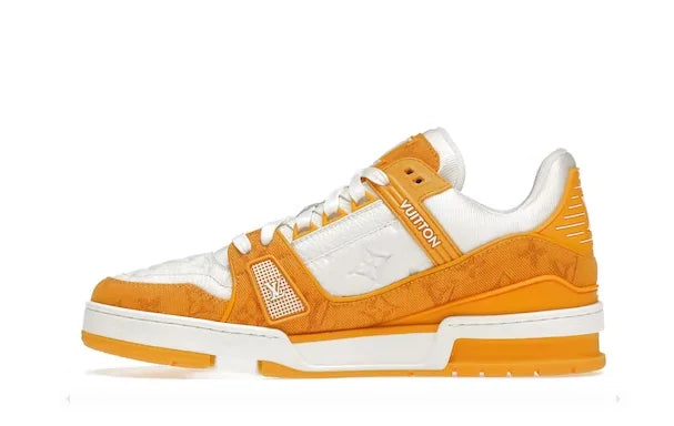 Yellow Monogram Denim White