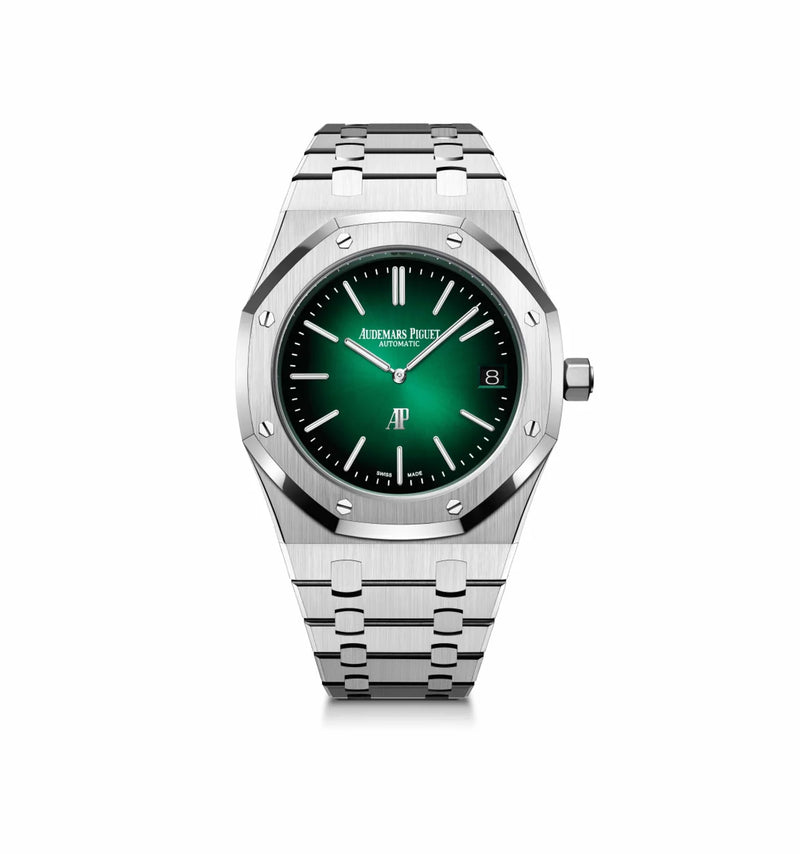 Audemars Piguet Royal Oak 16202PT.OO.1240PT.01 'Jumbo' Extra-Thin '50th Anniversary' Green Dial