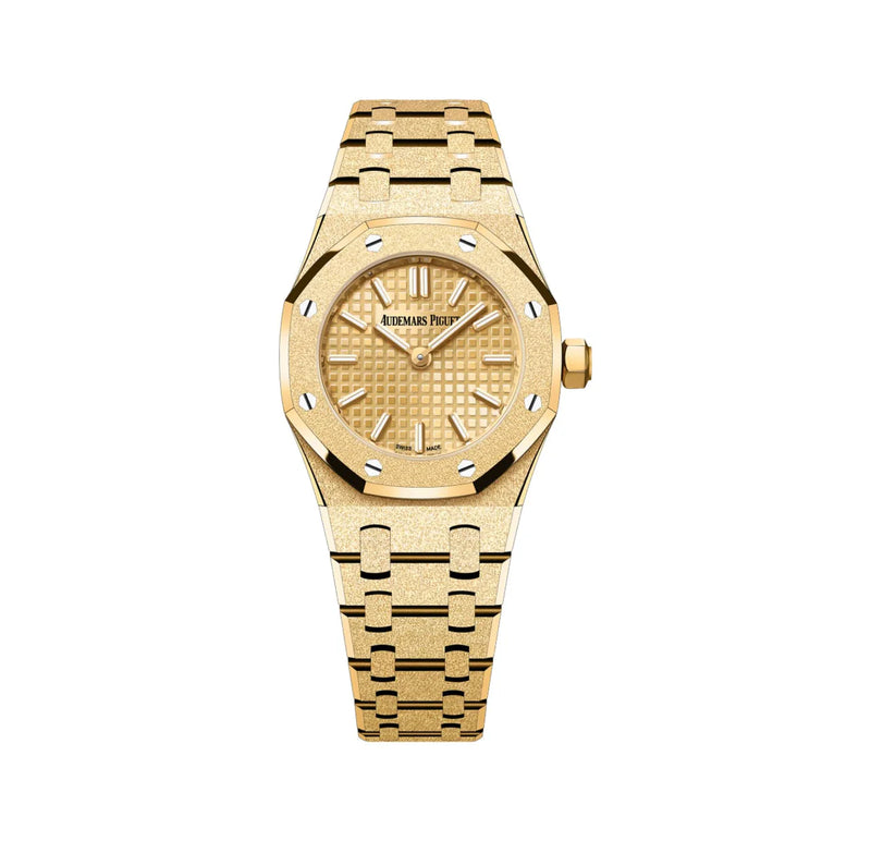 Audemars Piguet Royal Oak 67630BA.GG.1312BA.01 'Mini' Frosted Yellow Gold Quartz