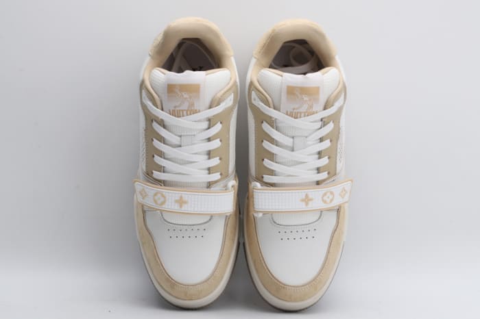 LV TRAINERS BEIGE - WHITE