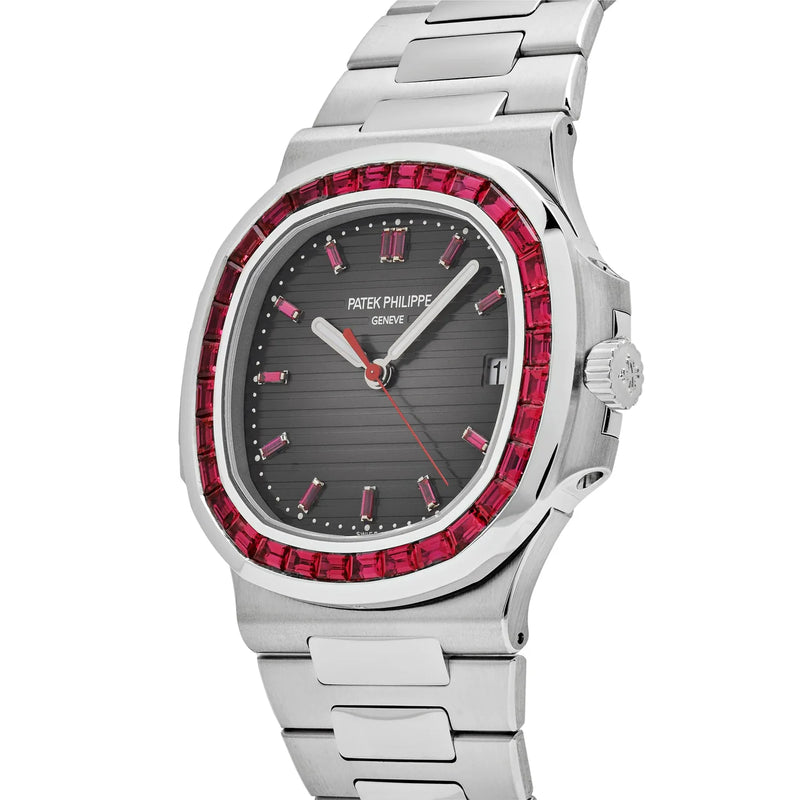 Patek Philippe Nautilus 5711/112P-001 Platinum Grey Dial Ruby Bezel