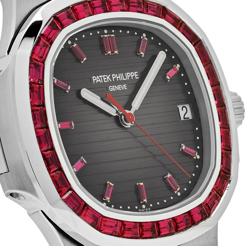 Patek Philippe Nautilus 5711/112P-001 Platinum Grey Dial Ruby Bezel