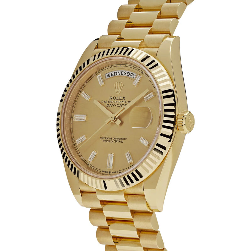 Rolex Day-Date 228238 Yellow Gold Champagne Diamond Dial (2022)