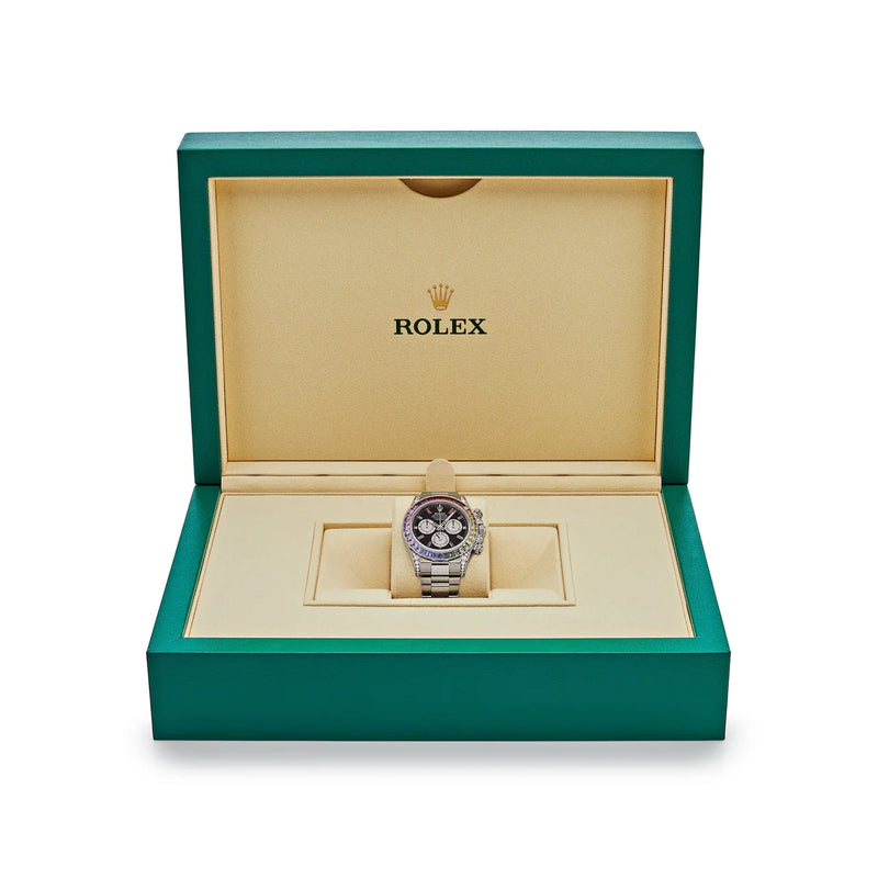 Rolex Daytona 116599RBOW 'Rainbow' White Gold Black Dial Sapphire Bezel (2022)