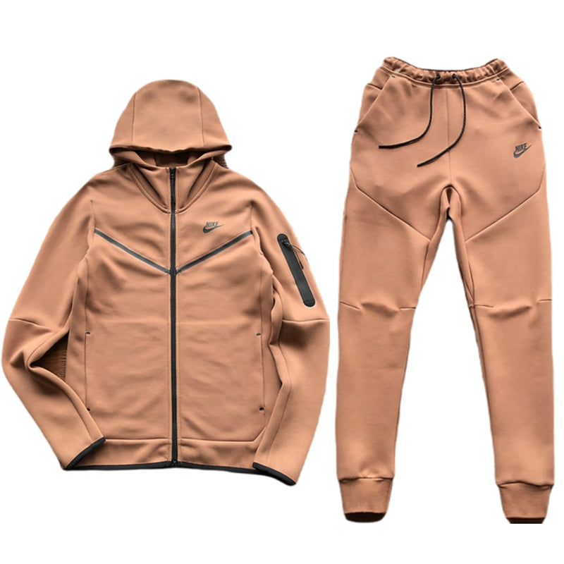 NIKE TECH FLEECE – BROWN CREAM (FULL)