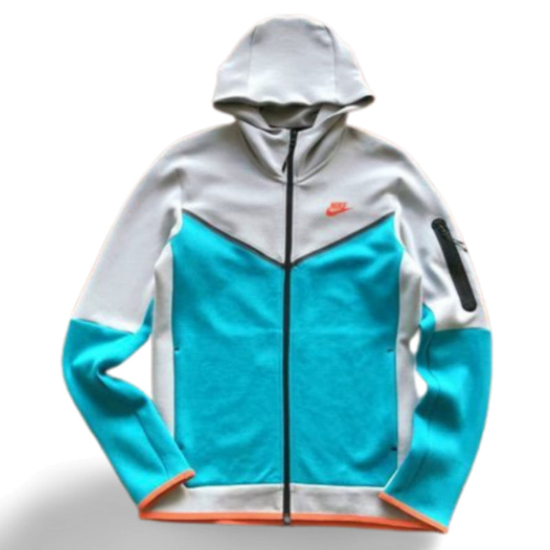 NIKE TECH FLEECE – GREY AND LIGHT BLUE (FULL)