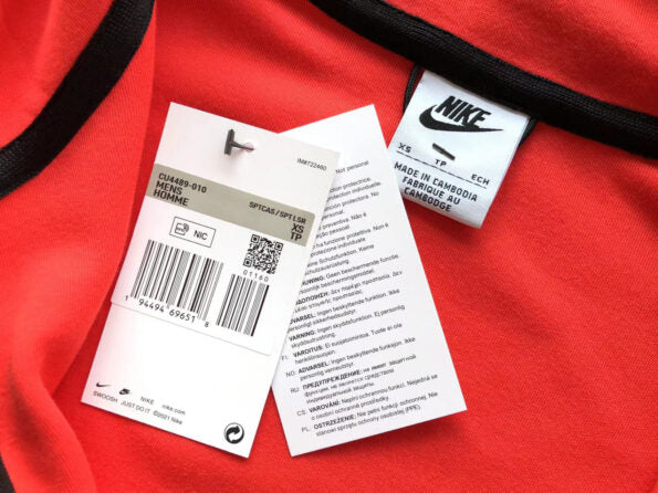 NIKE TECH FLEECE – RED  BLACK (FULL)