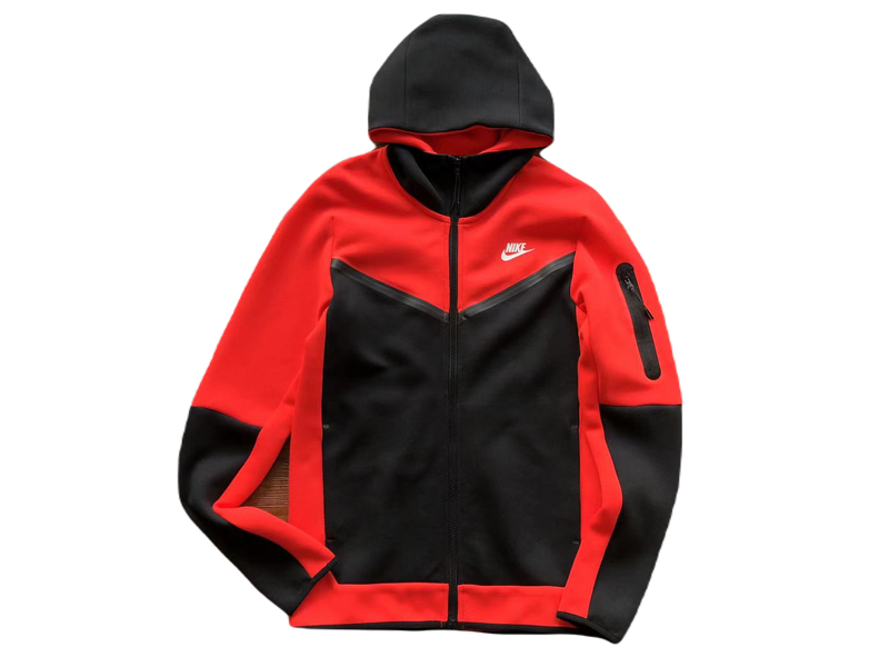 NIKE TECH FLEECE – RED  BLACK (FULL)