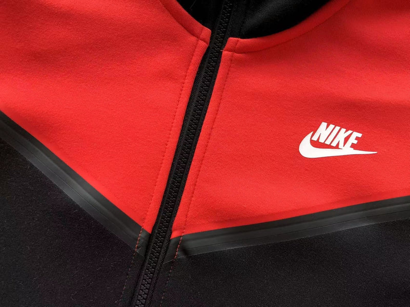 NIKE TECH FLEECE – RED  BLACK (FULL)