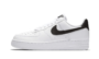 07 White Black Pebbled Leather