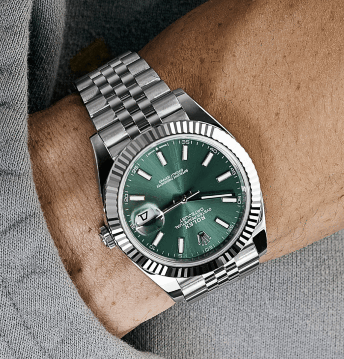 Date just steel green dial 41mm - Image 2