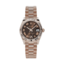 Date just ladies rose gold diamond chocolate dial 31mm