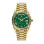 Day-date yellow gold green numerals dial 40mm
