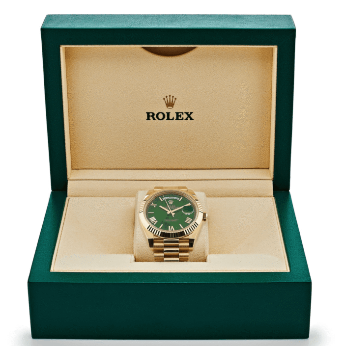 Day-date yellow gold green numerals dial 40mm - Image 3