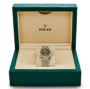 Date just ladies yellow gold diamond green dial 31mm - Image 4