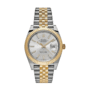 Date just yellow gold silver dial 41mm