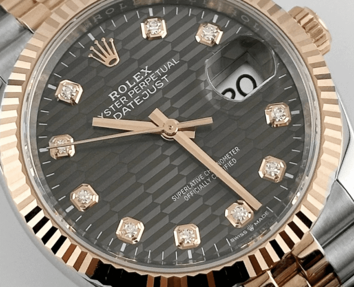 Date just rose gold motif diamond dial 36mm - Image 3