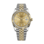 Date just yellow gold champagne dial 41mm