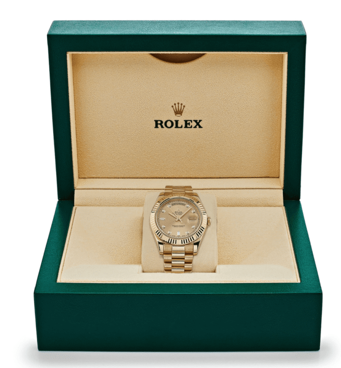 Day-date yellow gold champagne diamond dial 41mm - Image 4