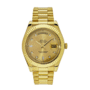 Day-date yellow gold champagne diamond dial 41mm