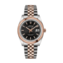 Date just steel rose gold black dial 36mm