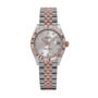 Date just ladies rose gold silver diamond dial 31mm