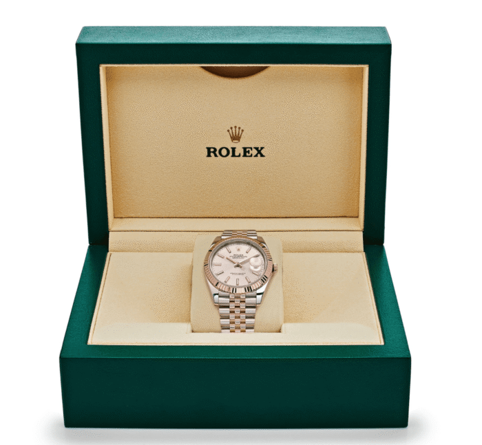 Date just rose gold sundust dial 41mm - Image 3