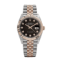 Date just rose gold black diamond dial 36mm