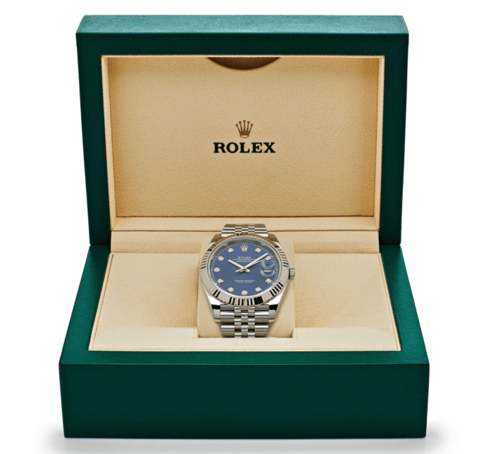 Date just blue diamond dial 41mm - Image 4