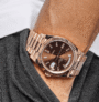 Day-date rose gold chocolate baguette diamond dial 40mm - Image 3