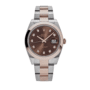 Date just rose gold chocolate diamond dial 41mm