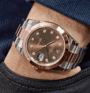Date just rose gold chocolate diamond dial 41mm - Image 3