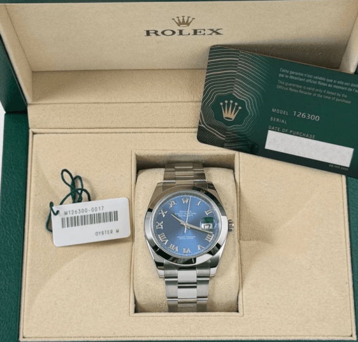 Date just steel blue roman dial oyster 41mm - Image 2
