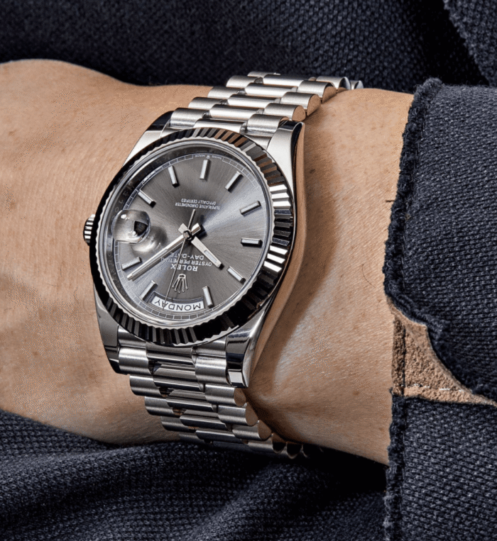 Day-date white gold rhodium grey dial 40mm - Image 2