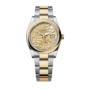 Date just yellow gold palm motif dial 36mm