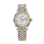 Date just ladies yellow gold mother of pearl diamond dial 31mm